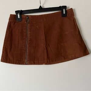 💙 2 for $20 - Y2K Blue Asphalt Brown Corduroy Mini Skirt